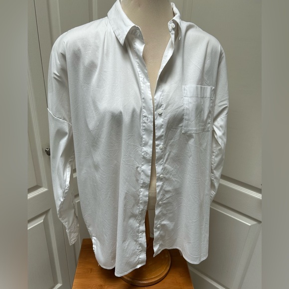 White Button-Up Shirt - Picture 2 of 6